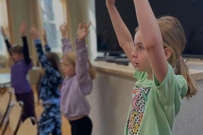Singers at a weekly choir rehearsal